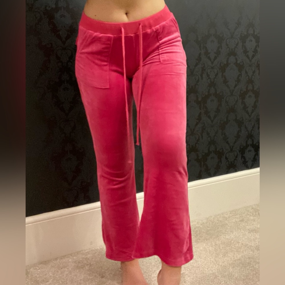 So flattering and sexy, Y2K low waist hot pink sweats